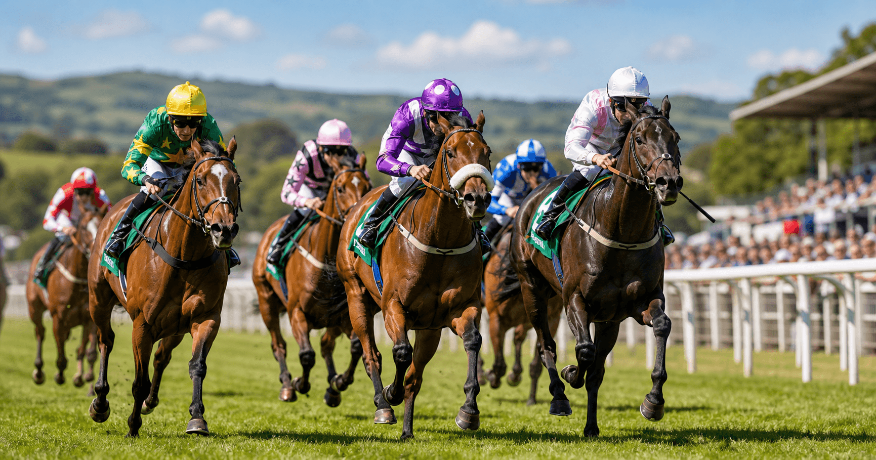 Bright horse racing field for Lay Picks horse racing lay research