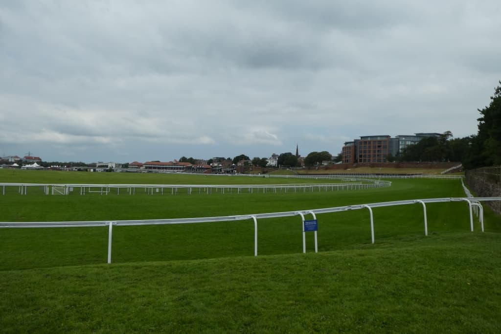 Chester Racecourse viewed across the Roodee