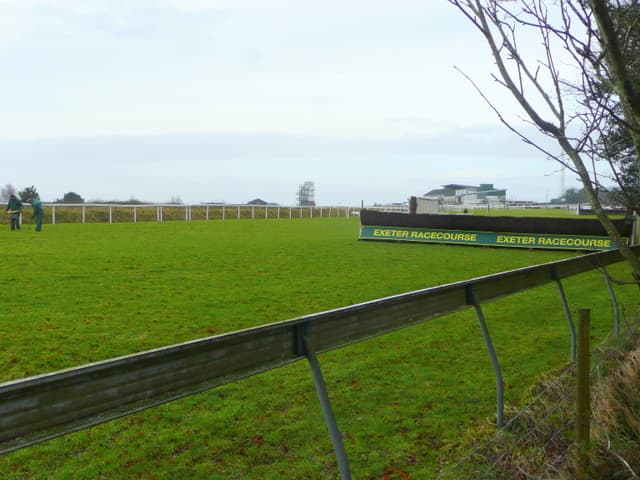 Northern part of the track at Exeter Racecourse