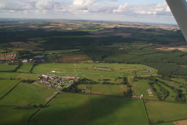 Aerial view of Market Rasen Racecourse